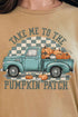 Turquoise Pumpkin Patch Truck Short Sleeve Relaxed Fit T-Shirt