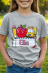 Youth Personalized Back-to-School Name Tag Girl Short Sleeve Relaxed Fit T-Shirt *Enter Kid's Name