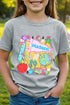 Youth Personalized School Day Sketches Short Sleeve Relaxed Fit T-Shirt *Enter Kid's Name