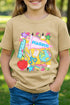 Youth Personalized School Day Sketches Short Sleeve Relaxed Fit T-Shirt *Enter Kid's Name