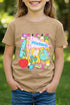 Youth Personalized School Day Sketches Short Sleeve Relaxed Fit T-Shirt *Enter Kid's Name