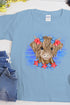 Youth Patriotic Highland Cow Short Sleeve Relaxed Fit T-Shirt
