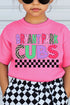 Youth Bryant Park Cubs Checkered School & Mascot Short Sleeve Relaxed Fit T-Shirt