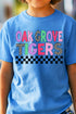 Youth Oak Grove Tigers Checkered School & Mascot Short Sleeve Relaxed Fit T-Shirt