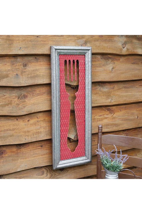 35.5 x 13.5 Kitchen Fork Wall Art