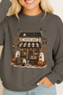 Brew & Boo Coffee Shop Heavy Cotton Long Sleeve Adult T-Shirt