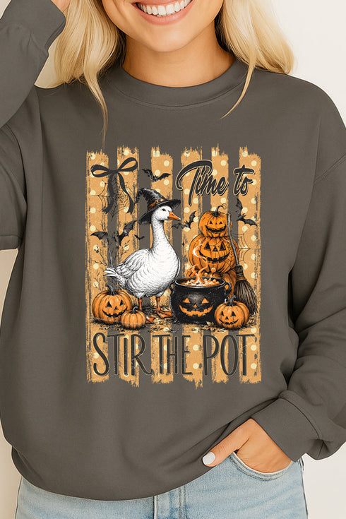 Stir The Pot Goose Heavy Cotton Long Sleeve Adult T-Shirt