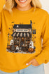 Brew & Boo Coffee Shop Heavy Cotton Long Sleeve Adult T-Shirt