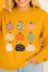 Patchwork Pumpkin Parade Heavy Cotton Long Sleeve Adult T-Shirt
