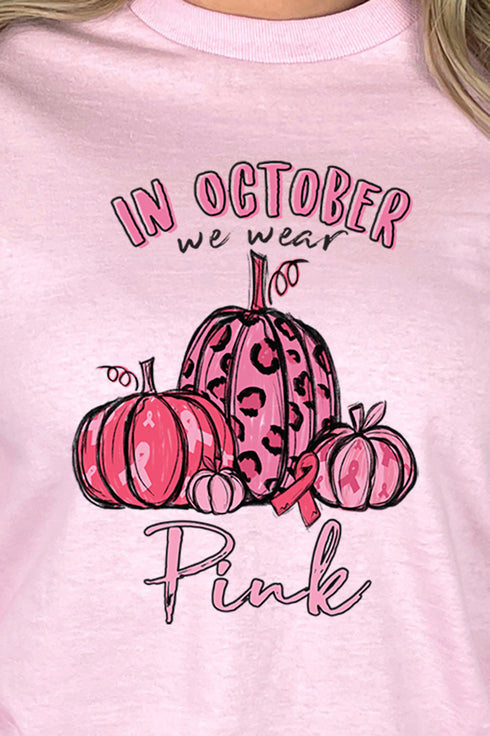 In October We Wear Pink Heavy Cotton Long Sleeve Adult T-Shirt