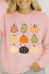 Patchwork Pumpkin Parade Heavy Cotton Long Sleeve Adult T-Shirt
