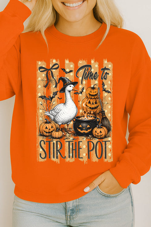 Stir The Pot Goose Heavy Cotton Long Sleeve Adult T-Shirt