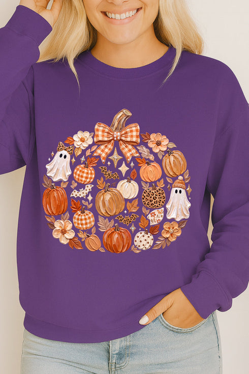 Pumpkin Patch Palette Heavy Cotton Long Sleeve Adult T-Shirt