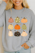 Patchwork Pumpkin Parade Heavy Cotton Long Sleeve Adult T-Shirt