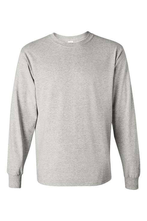 Holiday Highland Cow Heavy Cotton Long Sleeve Adult T-Shirt