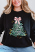 Christmas Tree Let Us Adore Him Heavy Cotton Long Sleeve Adult T-Shirt