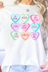 Colorful Candy Hearts Heavy Cotton Long Sleeve Adult T-Shirt