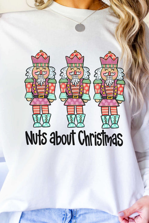 Nuts About Christmas Heavy Cotton Long Sleeve Adult T-Shirt