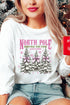 Pink North Pole Christmas Tree Farm Heavy Cotton Long Sleeve Adult T-Shirt