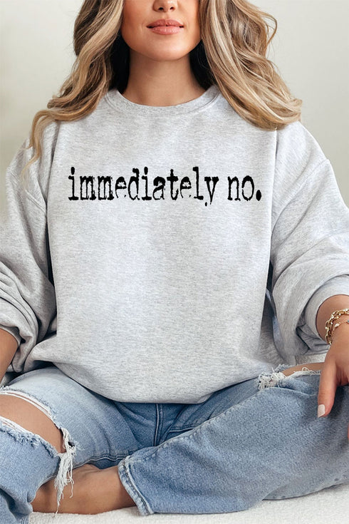 Immediately No Unisex NuBlend Crew Sweatshirt