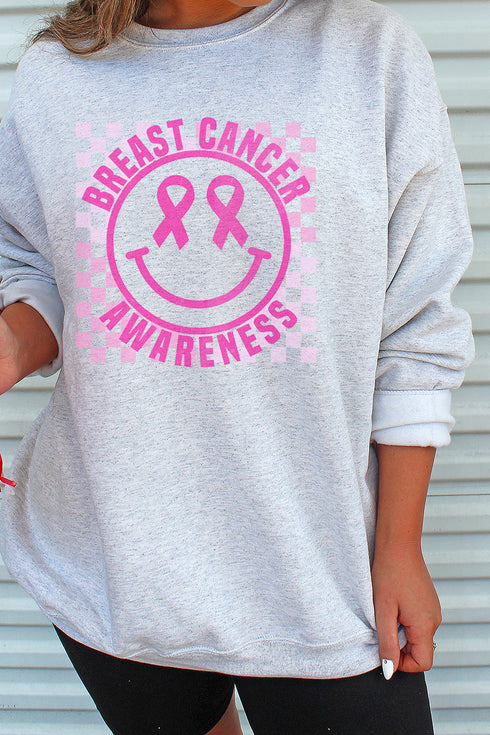 All Smiles Breast Cancer Awareness Unisex NuBlend Crew Sweatshirt