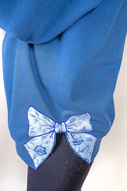 Side Bows Arched Mama Blue Chinoiserie Unisex NuBlend Crew Sweatshirt