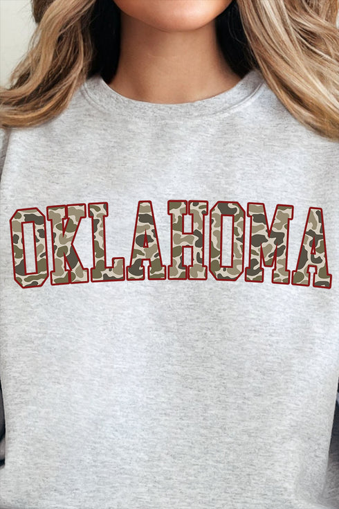 Crimson Oklahoma Camo Unisex NuBlend Crew Sweatshirt