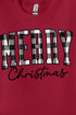 Black And White Buffalo Plaid Merry Christmas Unisex NuBlend Crew Sweatshirt