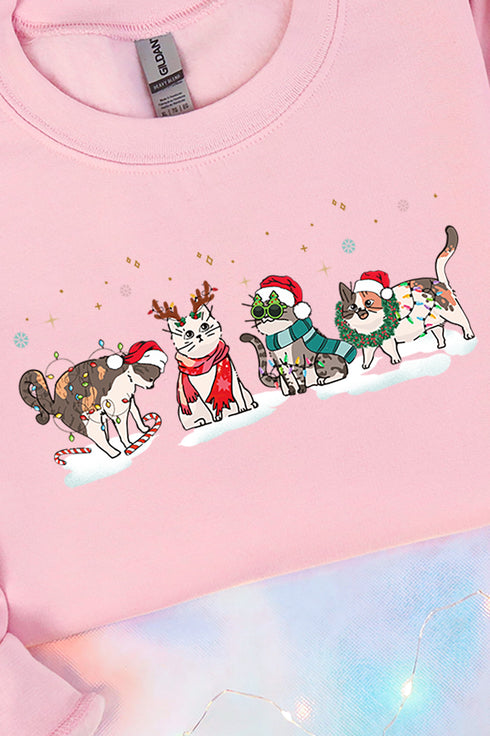 Cat Christmas Unisex NuBlend Crew Sweatshirt
