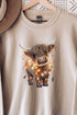 Caught In Lights Highland Cow Unisex NuBlend Crew Sweatshirt