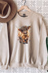 Caught In Lights Highland Cow Unisex NuBlend Crew Sweatshirt