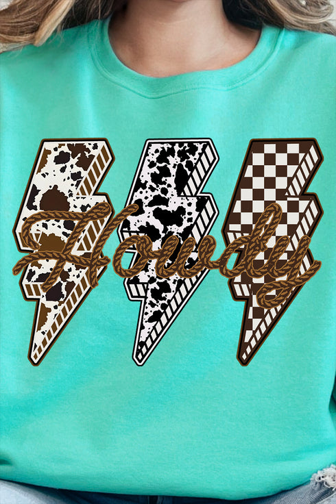 Roping Howdy Lightning Bolt Unisex NuBlend Crew Sweatshirt