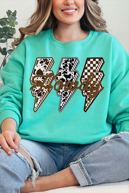 Roping Howdy Lightning Bolt Unisex NuBlend Crew Sweatshirt