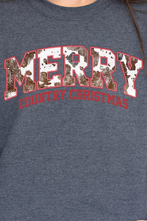 Cow Merry Country Christmas Unisex NuBlend Crew Sweatshirt