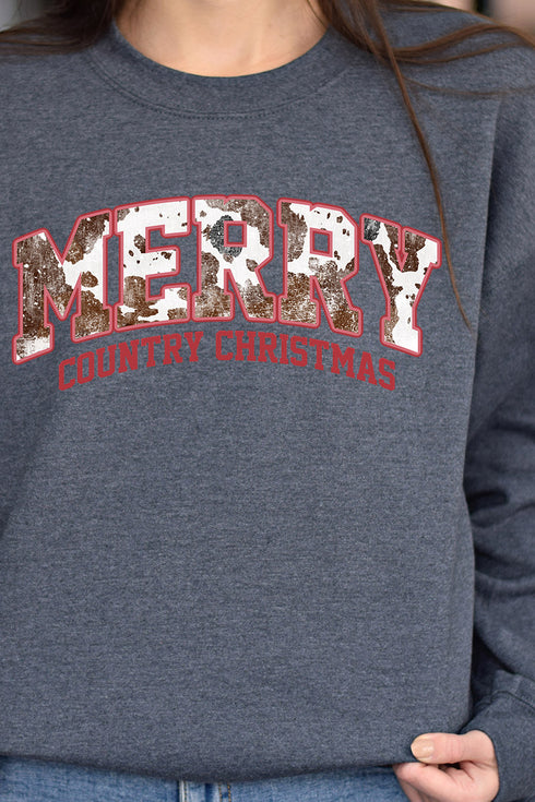 Cow Merry Country Christmas Unisex NuBlend Crew Sweatshirt