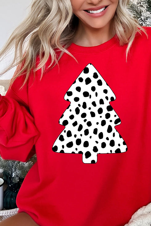 Dalmatian Spots Christmas Tree Unisex NuBlend Crew Sweatshirt