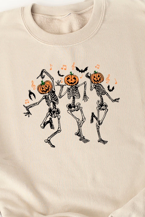 Dancing Pumpkins Heavy-weight Crew Sweatshirt