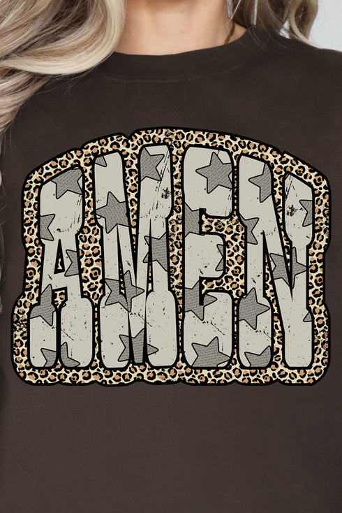 Leopard Star Amen Unisex NuBlend Crew Sweatshirt