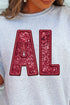 Faux Sequin AL Transfer Unisex NuBlend Crew Sweatshirt