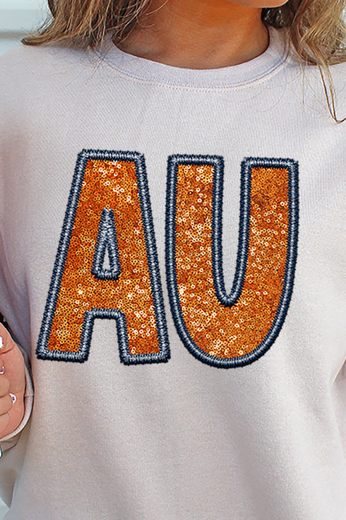 Faux Sequin AU Transfer Unisex NuBlend Crew Sweatshirt