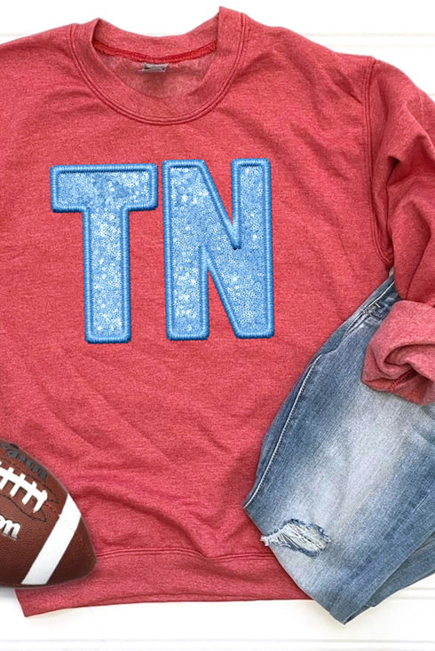 Faux Sequin Blue TN Transfer Unisex NuBlend Crew Sweatshirt