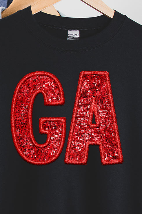 Faux Sequin GA Transfer Unisex NuBlend Crew Sweatshirt