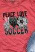 Faux Sequin Peace Love Soccer Transfer Unisex NuBlend Crew Sweatshirt