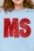 Faux Sequin Red MS Transfer Unisex NuBlend Crew Sweatshirt
