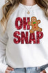 Faux Sequin Oh Snap Gingerbread Transfer Unisex NuBlend Crew Sweatshirt