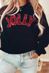 Faux Sequin Red Jolly Transfer Unisex NuBlend Crew Sweatshirt