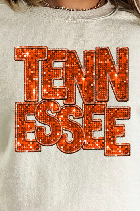 Faux Sequin Tennessee Transfer Unisex NuBlend Crew Sweatshirt