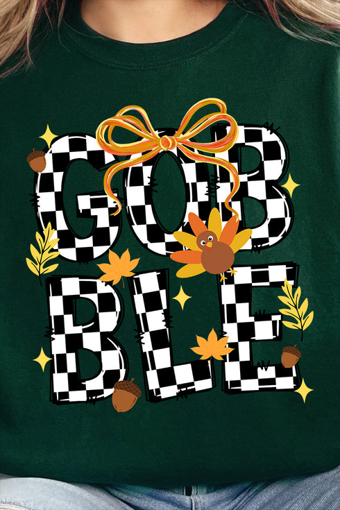 Checkered Gobble Coquette Unisex NuBlend Crew Sweatshirt