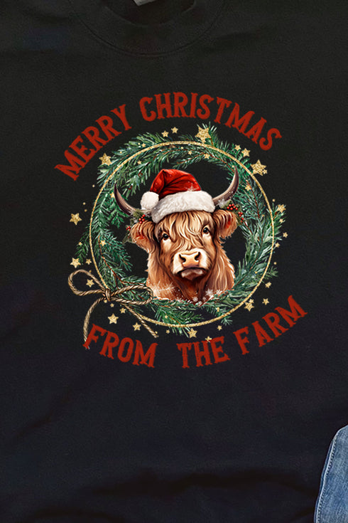 From The Farm Merry Christmas Unisex NuBlend Crew Sweatshirt