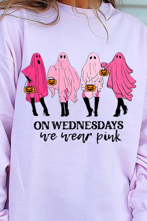 Ghouls Wednesday Wear Pink Unisex NuBlend Crew Sweatshirt
